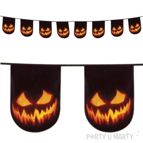 girlanda straszna dynia czarna party tino 600 cm