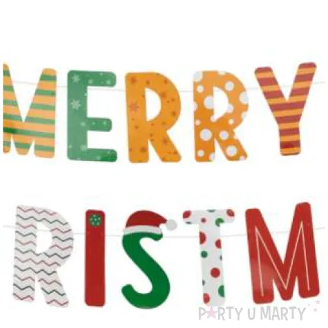 girlanda swiateczna merry christmas mix partypal 200 cm