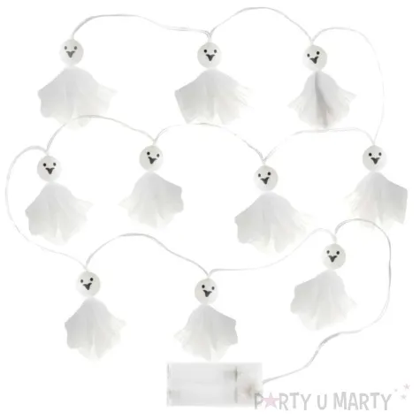 girlanda swietlna duszki zwiewne halloweenowe bialy cieply partypal 200 cm