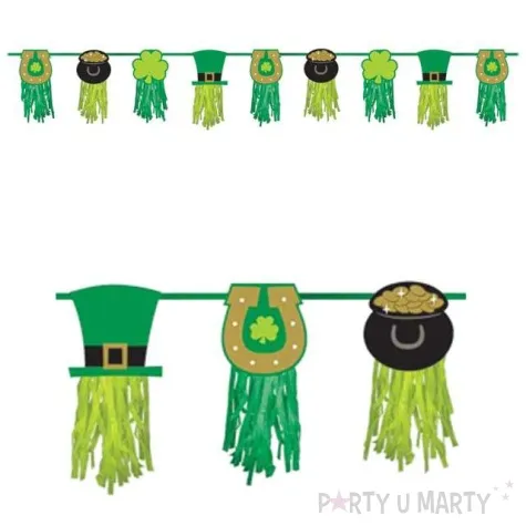 girlanda swiety patryk fredzle zielona amscan 243 cm