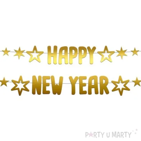 girlanda sylwester happy new year folat 150cm