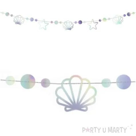 girlanda syrenka muszelki opalizujacy partydeco 165 cm