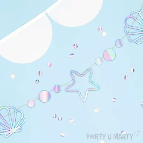 girlanda syrenka muszelki opalizujacy partydeco 165 cm