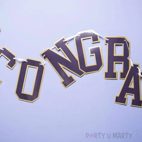 girlanda ukonczenie roku you made it to the end czarny folat 150cm