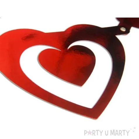 girlanda walentynki serca czerwona partydeco 160 cm
