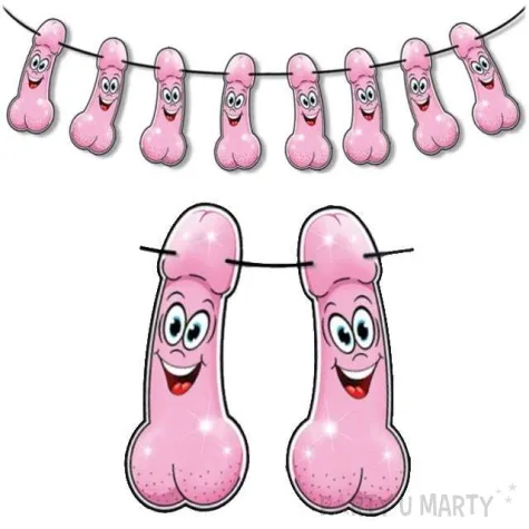 girlanda wesole peniski dekoracjepolska 180 cm