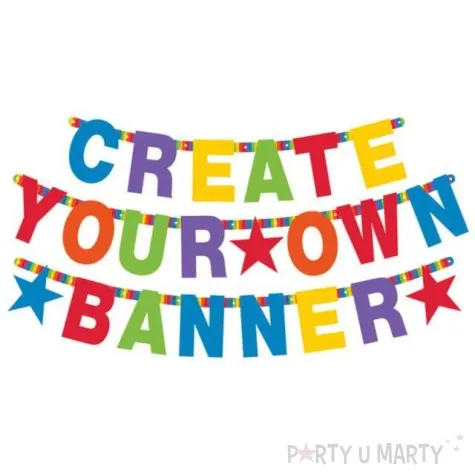 girlanda wlasny napis teczowy amscan