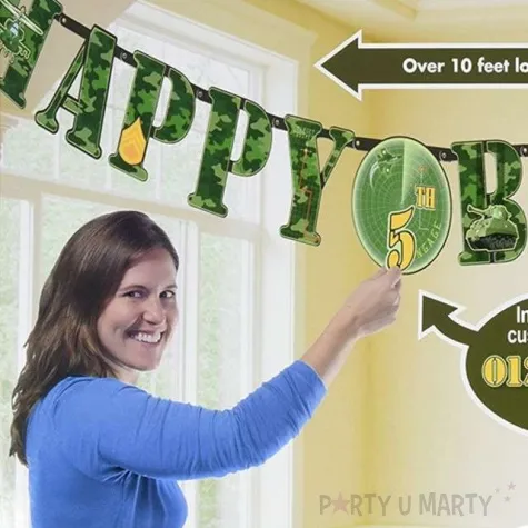 girlanda wojskowa militarna moro amscan 320 cm