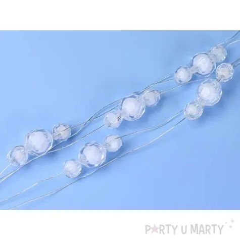 girlanda z koralikami biala dlugosc 180 cm 1 szt