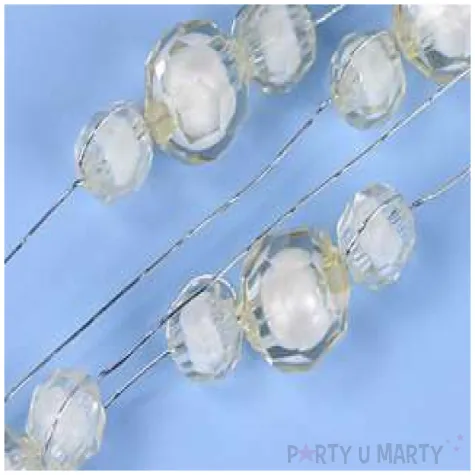 girlanda z koralikami krem dlugosc 1 8 m 1 szt