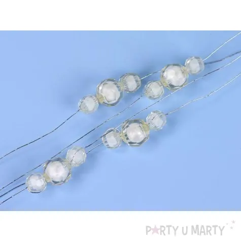 girlanda z koralikami krem dlugosc 1 8 m 1 szt