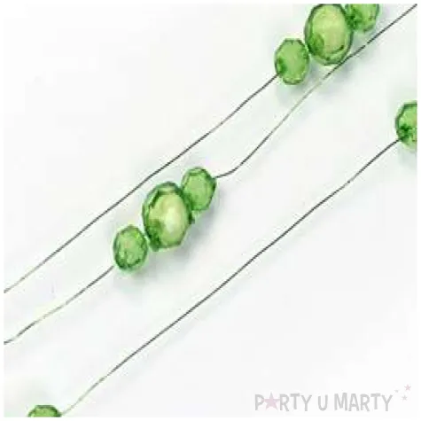girlanda z koralikami zielen dlugosc 1 8 m 1szt