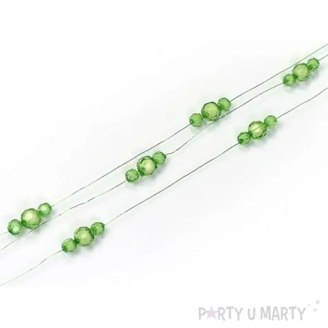 girlanda z koralikami zielen dlugosc 1 8 m 1szt