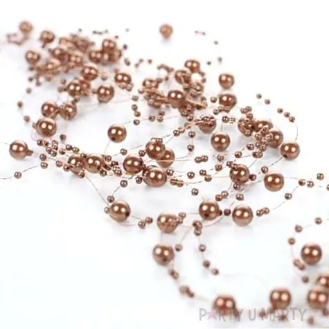 girlandy perlowe cappuccino 1 3 m 5 szt