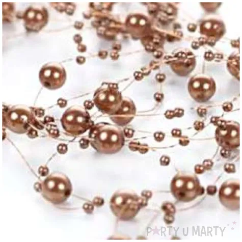 girlandy perlowe cappuccino 1 3 m 5 szt