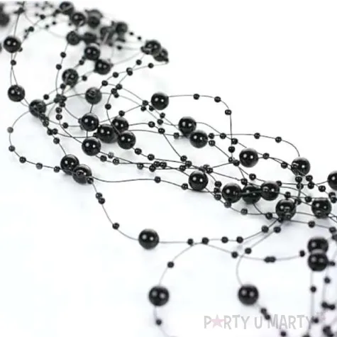 girlandy perlowe czarna 1 3 m 5 szt