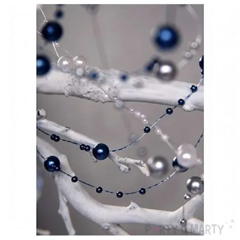 girlandy perlowe granatowe ciemne 1 3 m x 5 szt