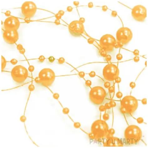 girlandy perlowe pomaranczowy partydeco 130cm 5 szt