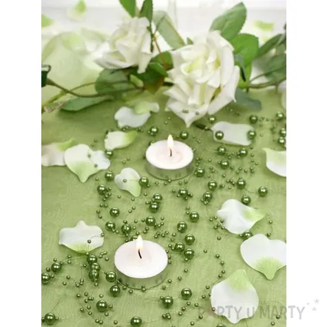 girlandy perlowe zielona 1 3 m x 5 szt