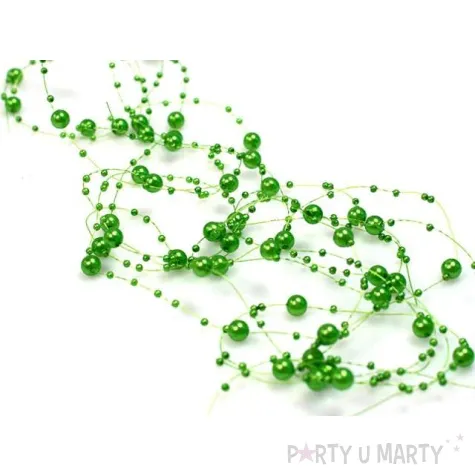 girlandy perlowe zielony 1 3m 1op