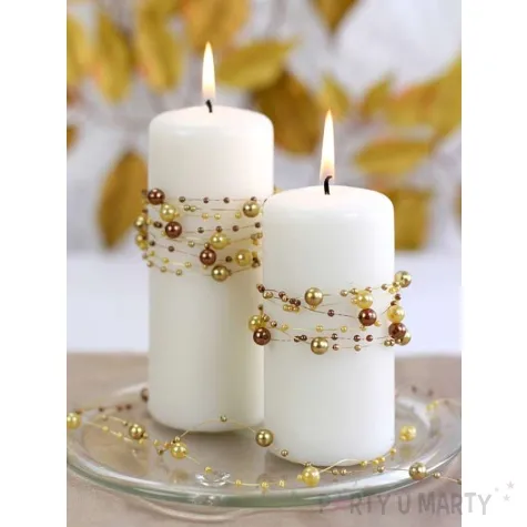 girlandy perlowe zlote 1 3 m 5 szt