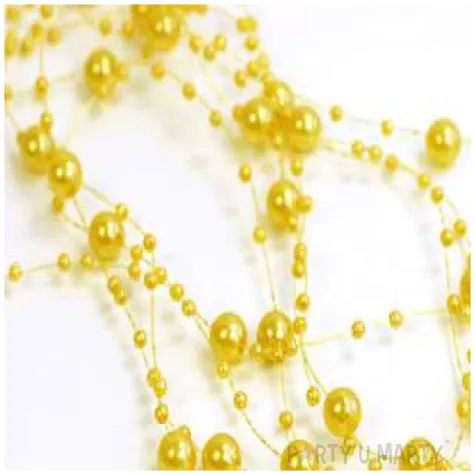 girlandy perlowe zolty 1 3m 1op