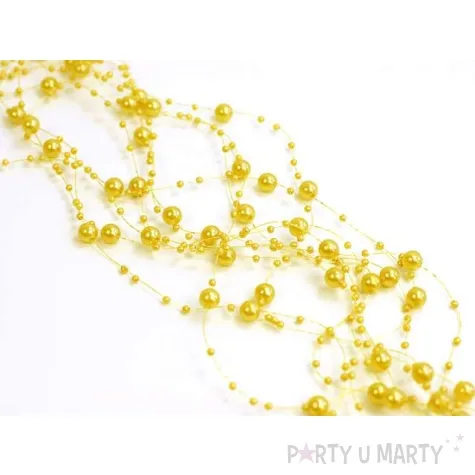 girlandy perlowe zolty 1 3m 1op