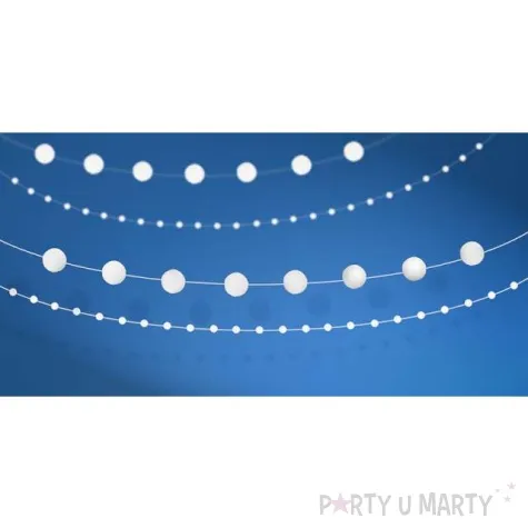 girlandy pomponikowa kule sniegowe biala 2 m x 5 szt