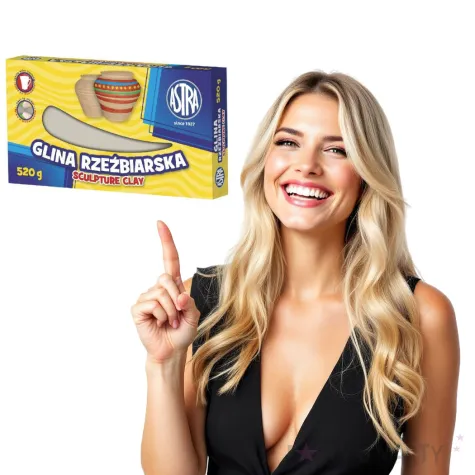 glina dla dzieci rzezbiarska bezowa astra 520 g