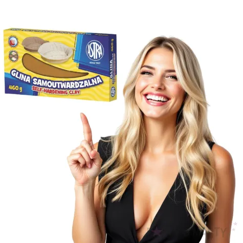glina dla dzieci samoutwardzalna bezowa astra 460 g