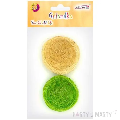 gniazdka dekoracyjne zielone i zolte aliga 6 szt