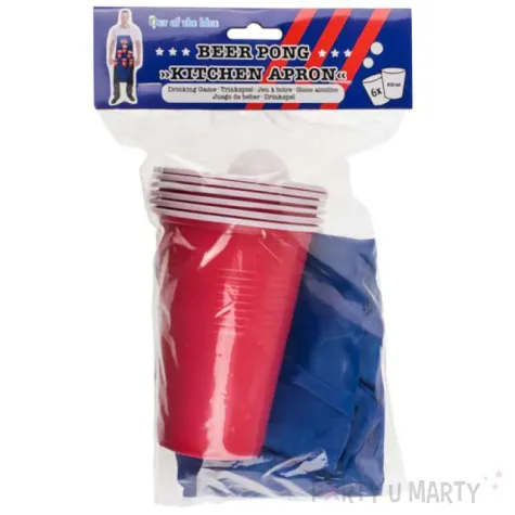 gra imprezowa beer pong z fartuchem kemis