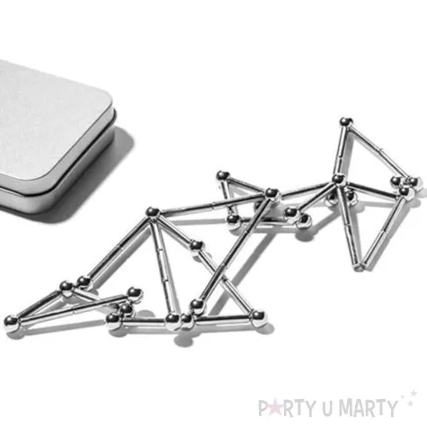 gra magnetyczna kulki i paleczki kemis 63 szt