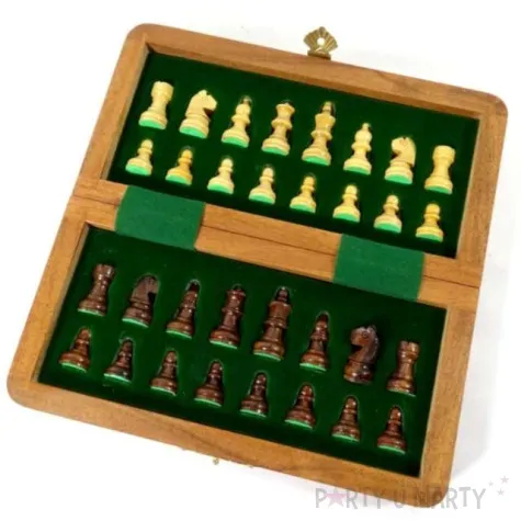 gra planszowa szachy magnetyczne z polisandru kemis 18 x 18 cm