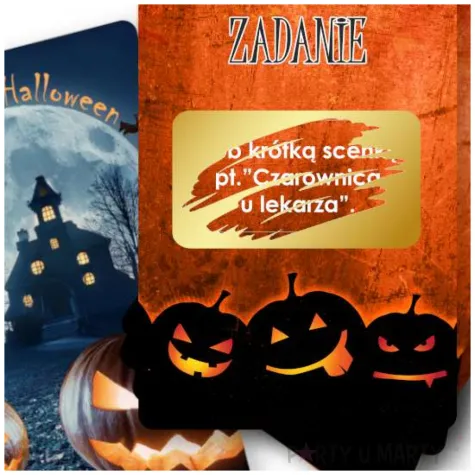 gra towarzyska zabawa na halloween zdrapki wyzwania 8 6 x 5 4 cm 21 szt