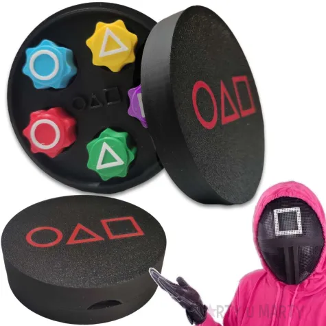 gra zrecznosciowa gonggi kosci squid game w okraglym pudelku