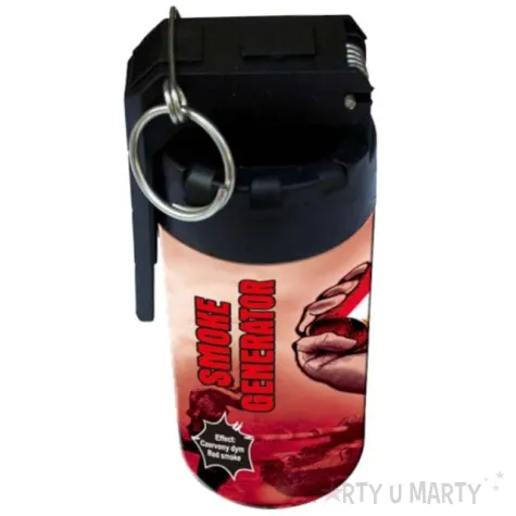 granat dymny metalowy z lyzka czerwony z zawleczka triplex 14 5 cm