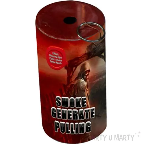 granat dymny smoke generator czerwony z zawleczka triplex 130x40 mm