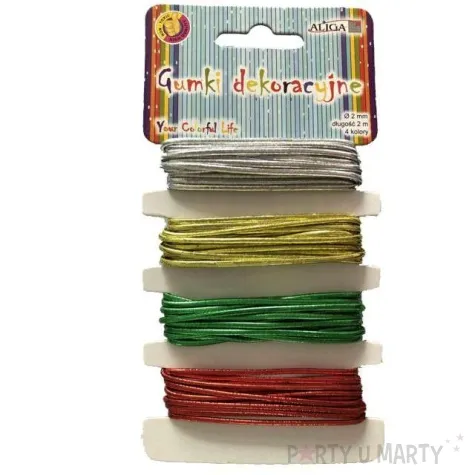 gumki dekoracyjne classic metalic 4 kolory aliga