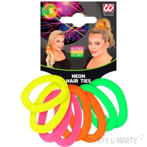 gumki do wlosow neon widmann 8 szt