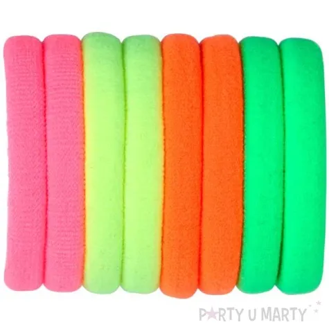 gumki do wlosow neon widmann 8 szt