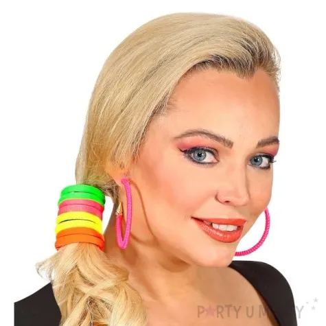 gumki do wlosow neon widmann 8 szt