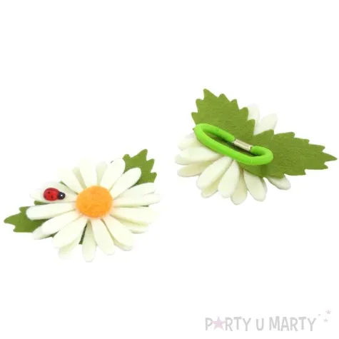 gumki do wlosow stokrotki biedronka bialy arpex 2 szt