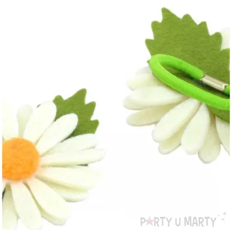 gumki do wlosow stokrotki biedronka bialy arpex 2 szt