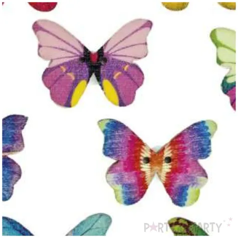 guziki barwne motyle mix titanum 8 szt