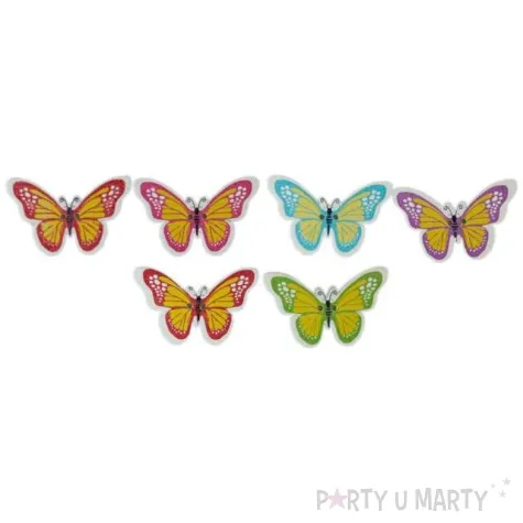 guziki drewniane motyle mix titanum 6 szt