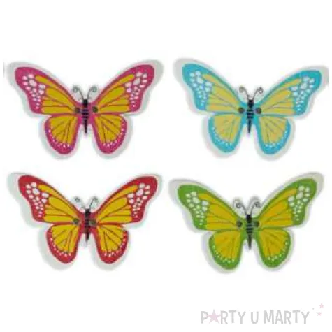 guziki drewniane motyle mix titanum 6 szt