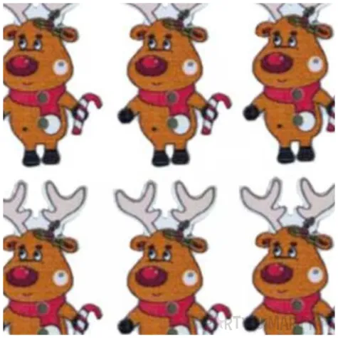 guziki kreatywne reniferki brazowe titanum 10 szt