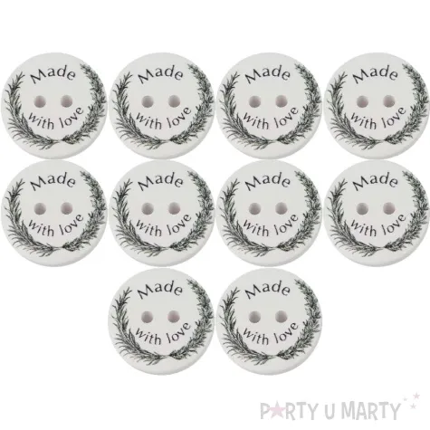 guziki made in love zielone listki stoklasa 23 mm 10 szt