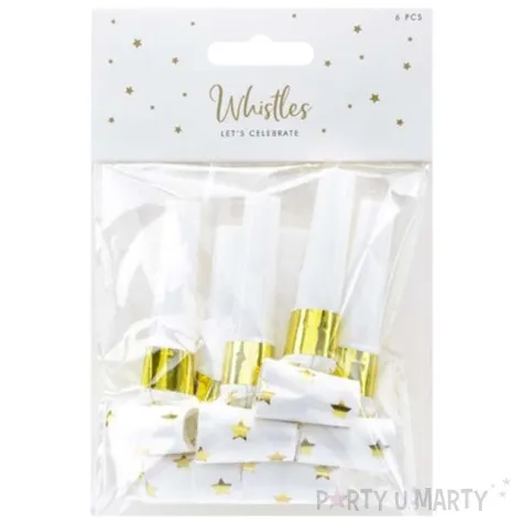 gwizdek zwijany gwiazdki partydeco 6 szt